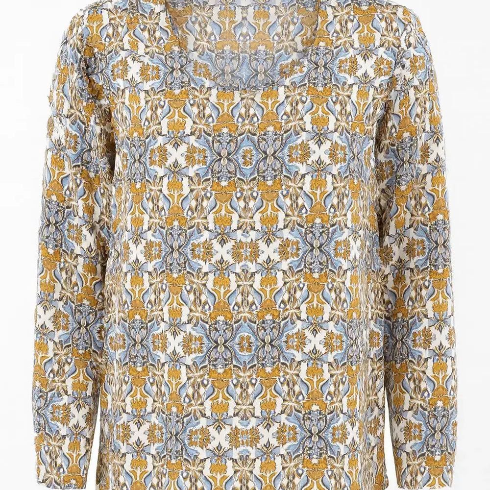 Blusa stampata scollo a "V" DORABELLA