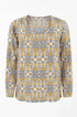 Blusa stampata scollo a "V" DORABELLA