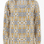 Blusa stampata scollo a "V" DORABELLA