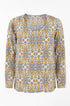 Blusa stampata scollo a "V" DORABELLA