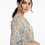 Blusa stampata scollo a "V" DORABELLA