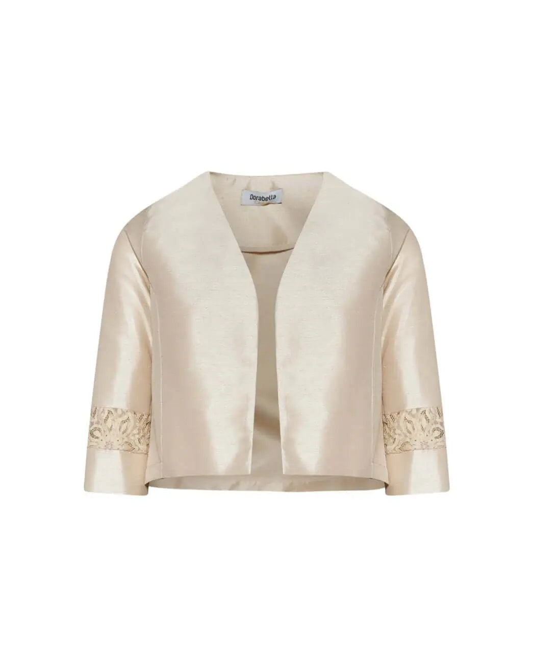 Bolerino in shantung con inserti in pizzo sulle maniche CHAMPAGNE DORABELLA COUTURE