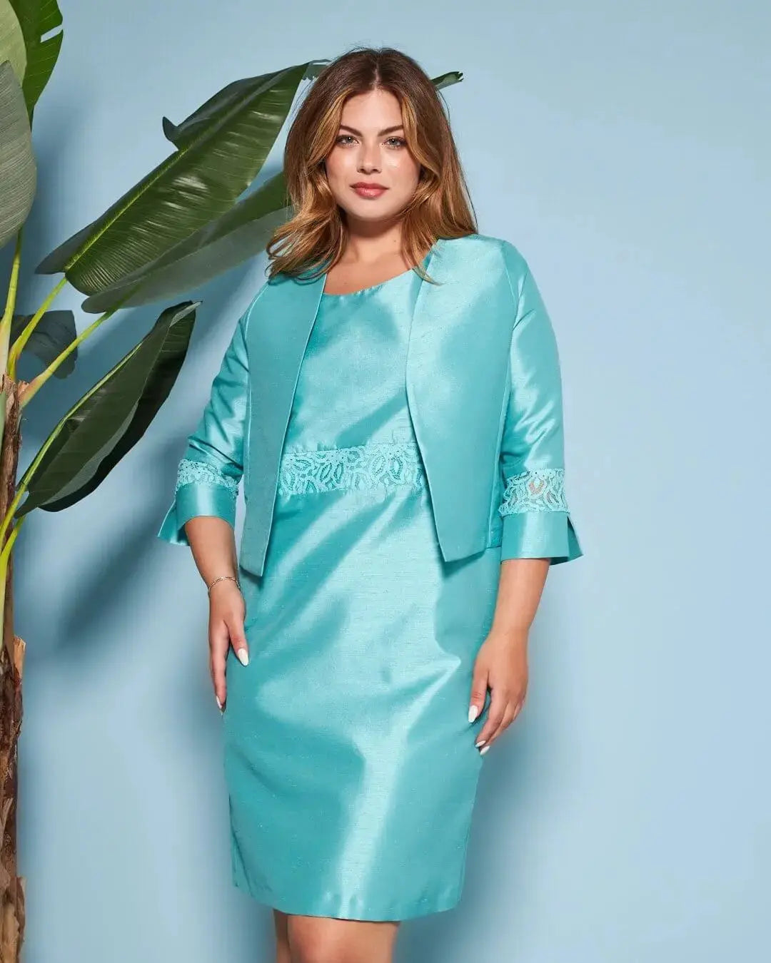 Bolerino in shantung con inserti in pizzo sulle maniche DORABELLA COUTURE
