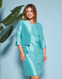 Bolerino in shantung con inserti in pizzo sulle maniche DORABELLA COUTURE