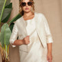 Bolerino in shantung con inserti in pizzo sulle maniche DORABELLA COUTURE