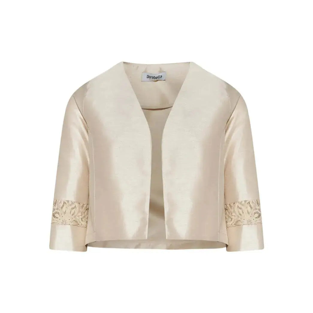 Bolerino in shantung con inserti in pizzo sulle maniche DORABELLA COUTURE
