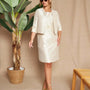 Bolerino in shantung con inserti in pizzo sulle maniche DORABELLA COUTURE