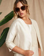 Bolerino in shantung con inserti in pizzo sulle maniche DORABELLA COUTURE