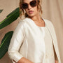 Bolerino in shantung con inserti in pizzo sulle maniche DORABELLA COUTURE