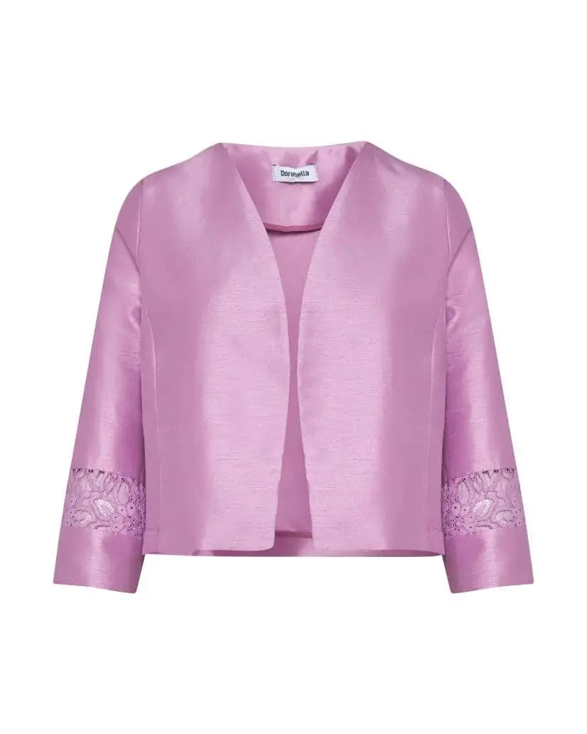 Bolerino in shantung con inserti in pizzo sulle maniche CICLAMINO DORABELLA COUTURE