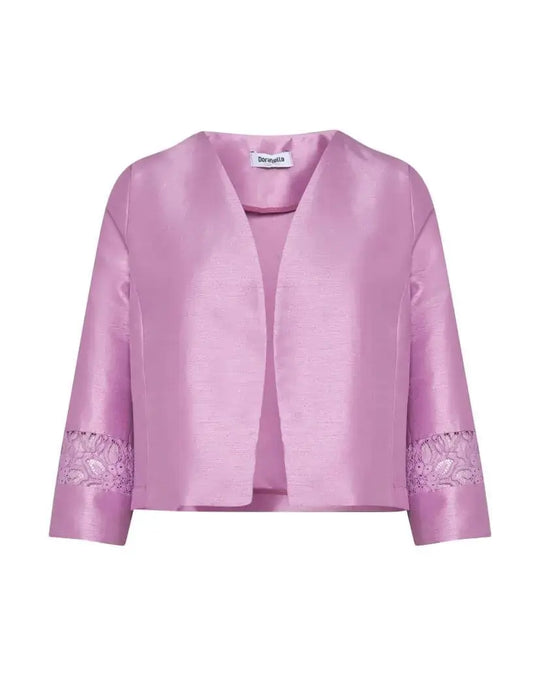 Bolerino in shantung con inserti in pizzo sulle maniche CICLAMINO DORABELLA COUTURE