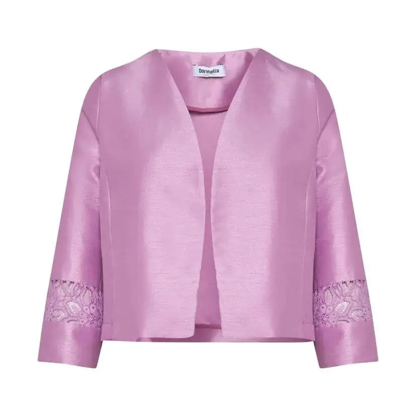 Bolerino in shantung con inserti in pizzo sulle maniche CICLAMINO DORABELLA COUTURE
