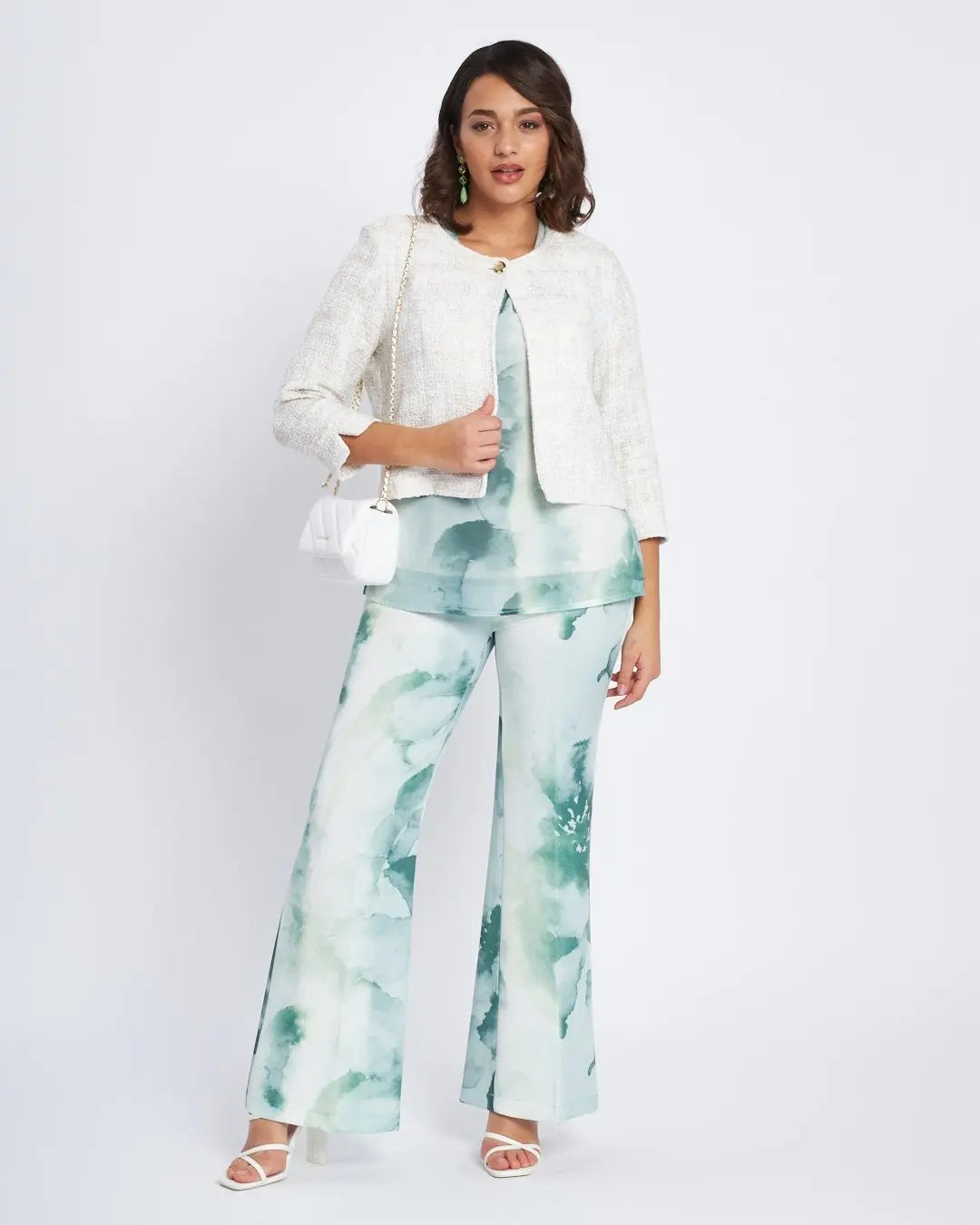 Bolerino monopetto in tweed CREMA DORABELLA