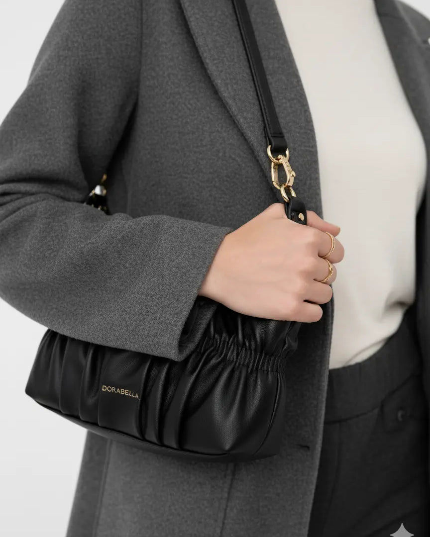 Borsa a spalla con arriccio Dorabella