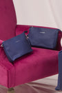 Borsa a tracolla Easy smart in ecopelle a grana con logo sul davanti BLUE NAVY DORABELLA EASY