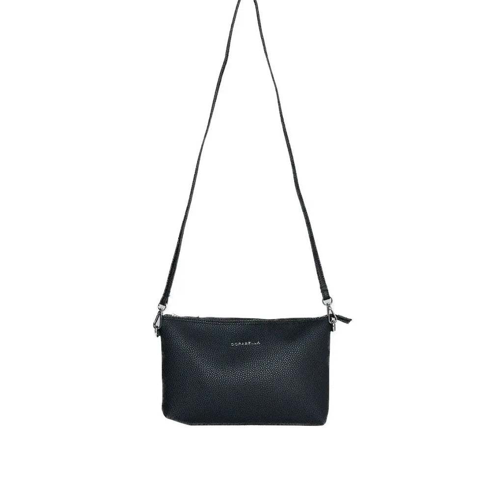 Borsa a tracolla Easy smart in ecopelle a grana con logo sul davanti NERO DORABELLA EASY Un