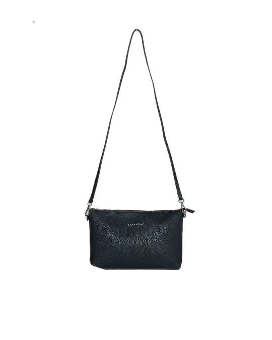 Borsa a tracolla Easy smart in ecopelle a grana con logo sul davanti NERO DORABELLA EASY Un