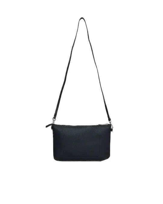 Borsa a tracolla Easy smart in ecopelle a grana con logo sul davanti NERO DORABELLA EASY