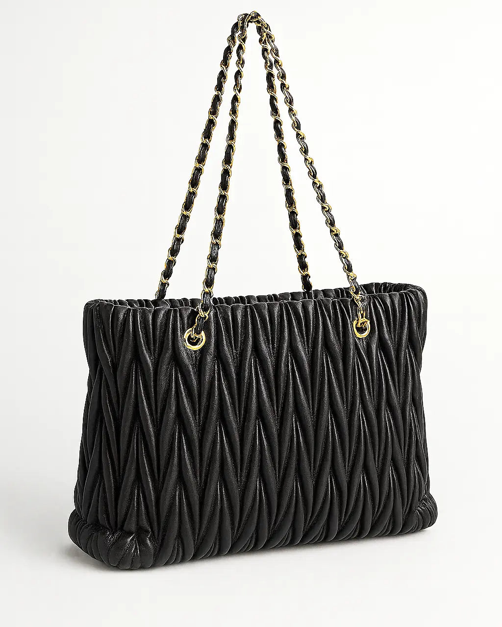 Borsa matelassè con manici in catena Dorabella