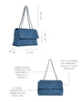 Borsa media a spalla in denim matelassé con manici a catena DENIM DORABELLA