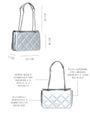 Borsa piccola a spalla in ecopelle matelassé con manici a catena ARGENTO DORABELLA