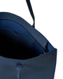 Borsa shopper large in ecopelle a grana con logo sul davanti BLU DORABELLA EASY