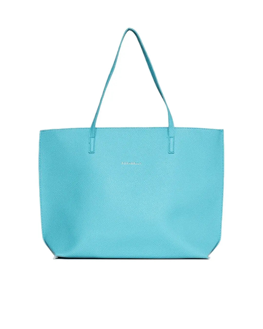 Borsa shopper large in ecopelle a grana con logo sul davanti BLUE RADIANCE DORABELLA EASY