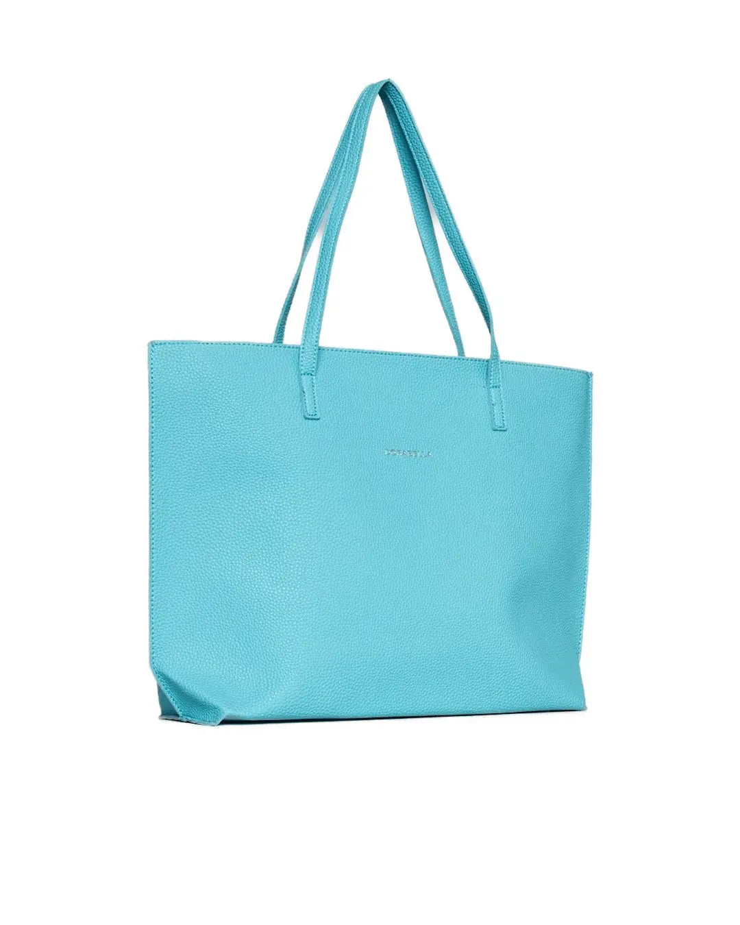 Borsa shopper large in ecopelle a grana con logo sul davanti BLUE RADIANCE DORABELLA EASY