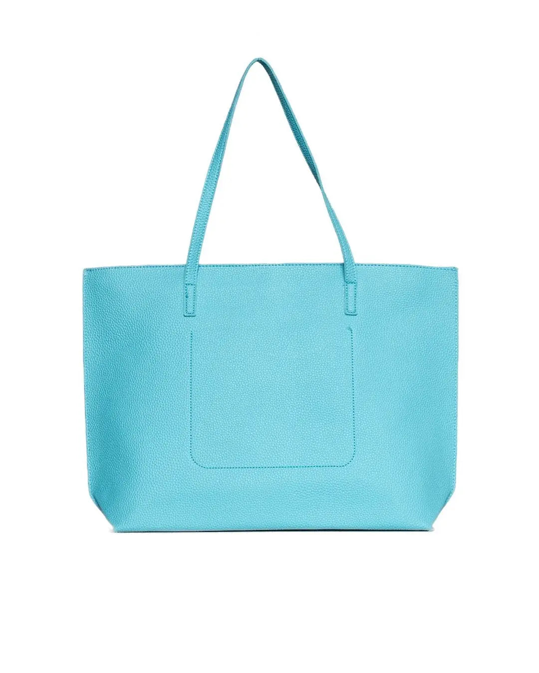 Borsa shopper large in ecopelle a grana con logo sul davanti BLUE RADIANCE DORABELLA EASY