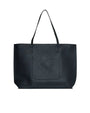 Borsa shopper large in ecopelle a grana con logo sul davanti NERO DORABELLA EASY