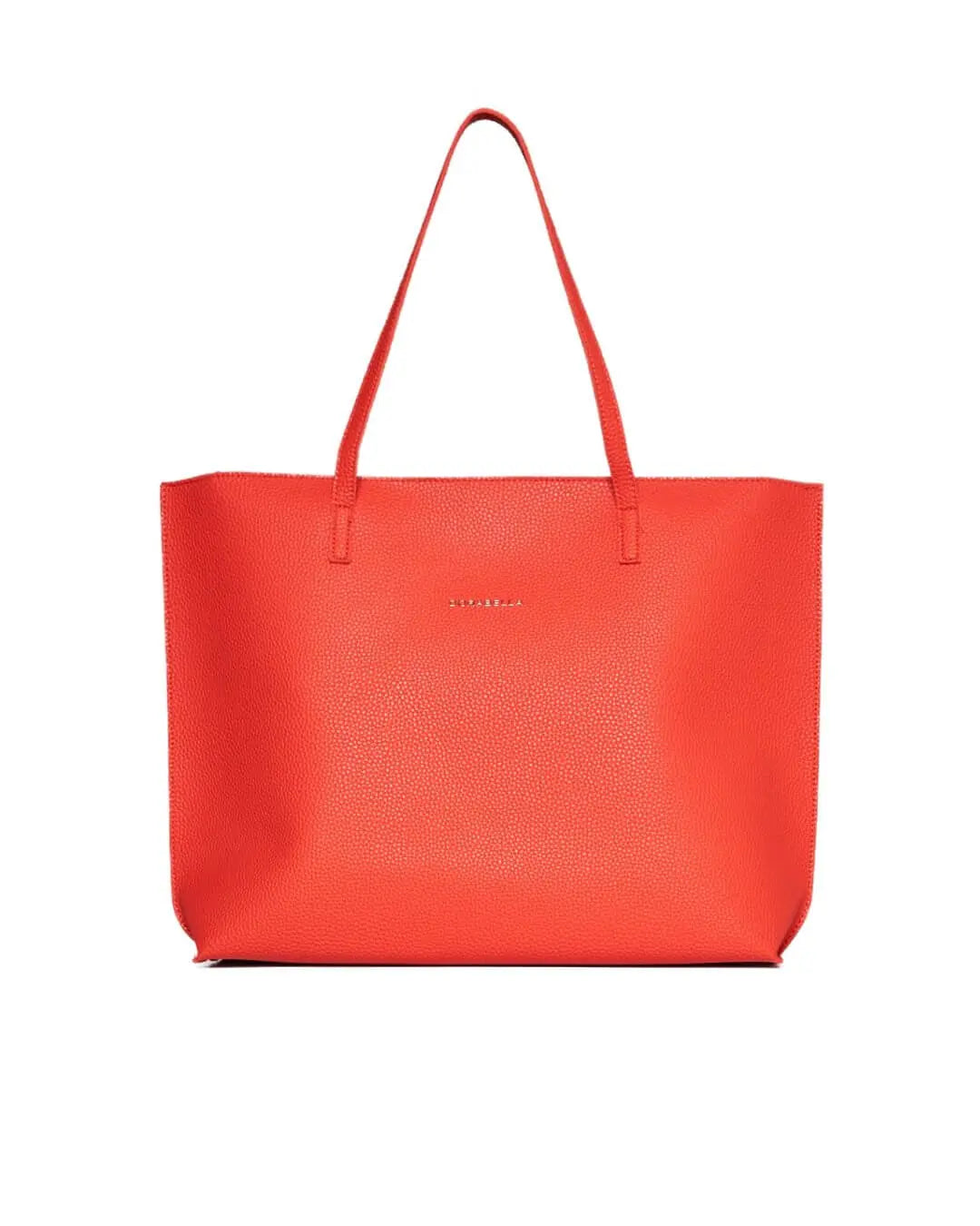 Borsa shopper large in ecopelle a grana con logo sul davanti PAPAVERO DORABELLA EASY Un