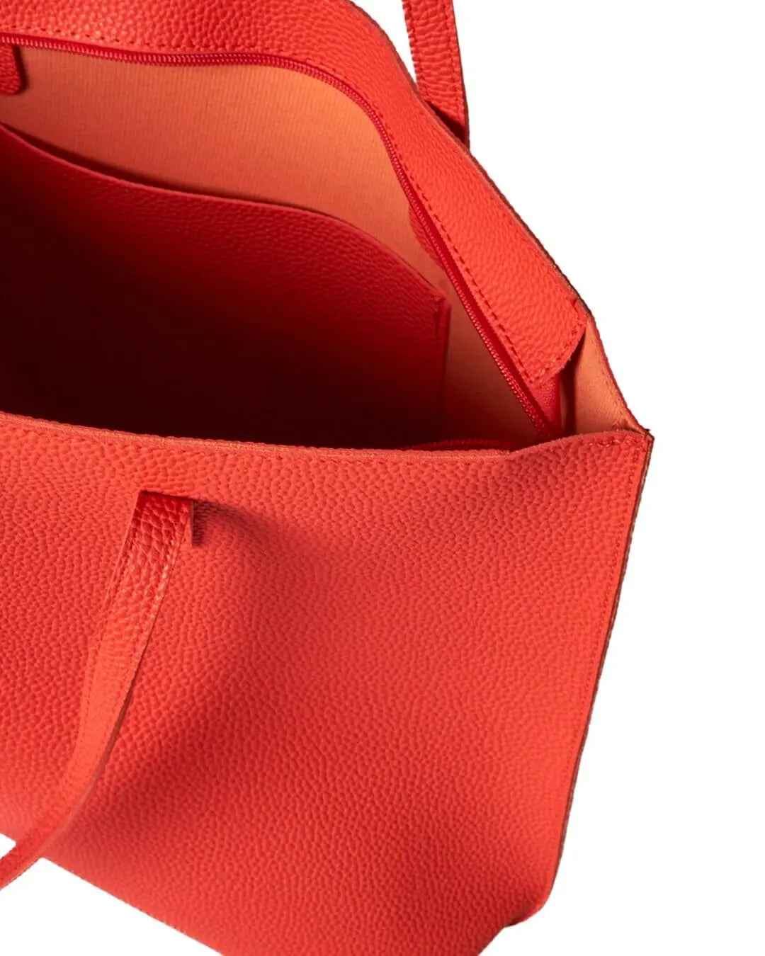 Borsa shopper large in ecopelle a grana con logo sul davanti PAPAVERO DORABELLA EASY