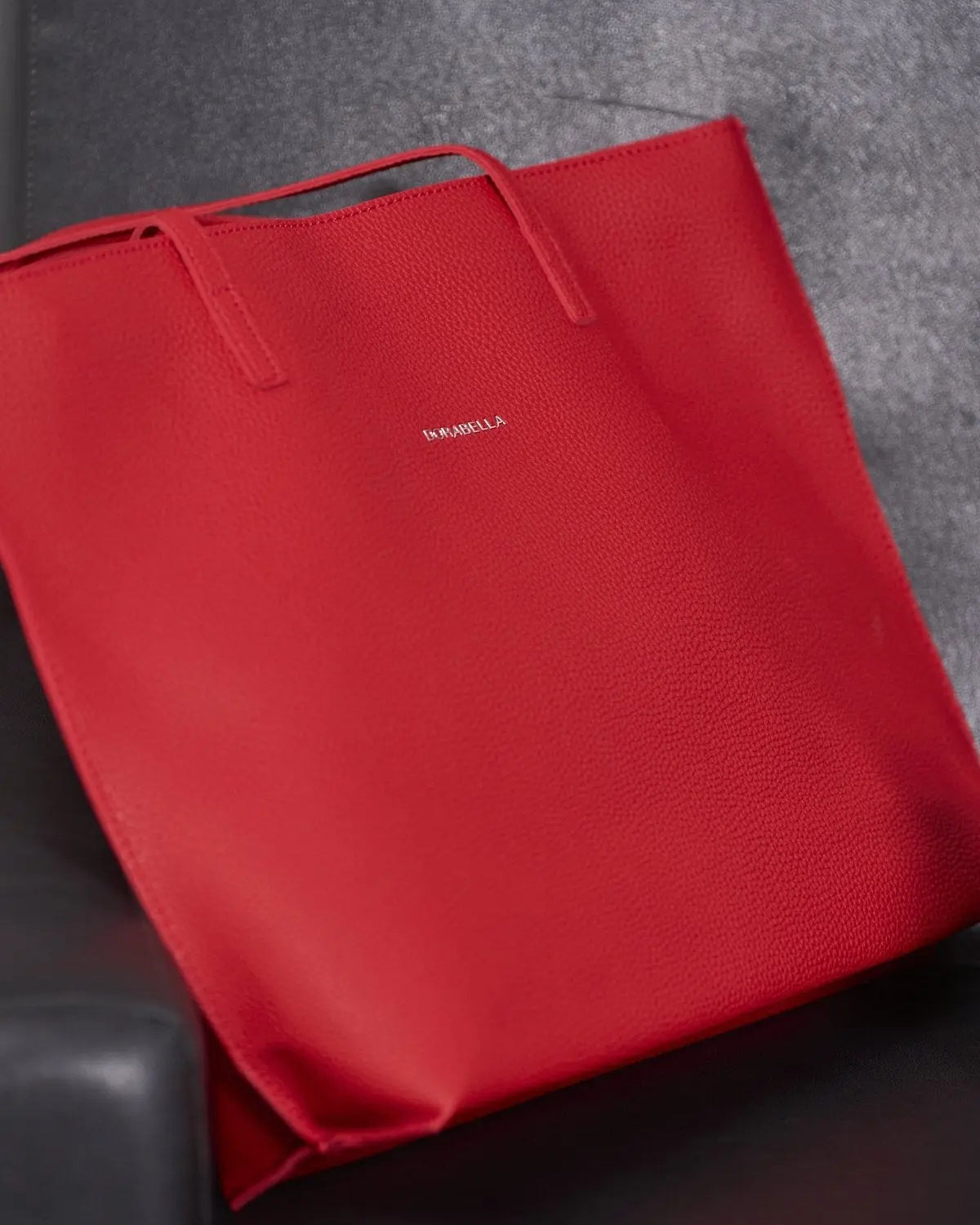 Borsa shopper large in ecopelle a grana con logo sul davanti RIBES DORABELLA EASY