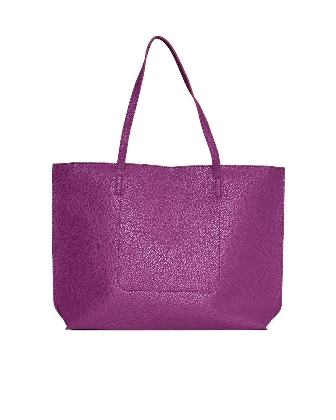 Borsa shopper large in ecopelle a grana con logo sul davanti SUMMER PURPLE DORABELLA EASY