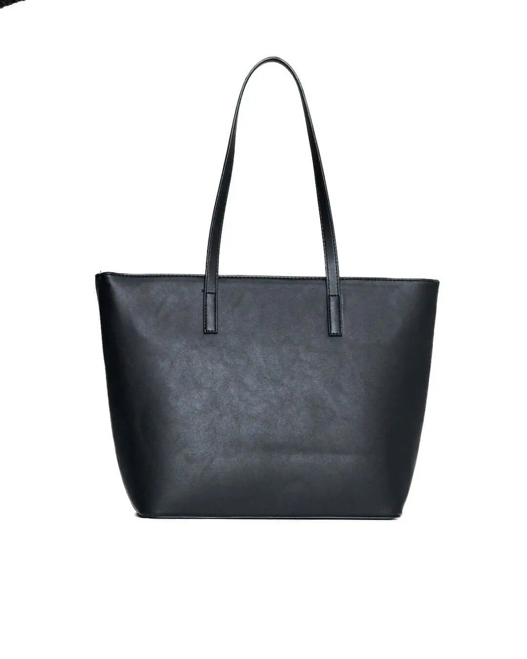 Borsa shopper media in ecopelle con motivo ad intreccio NERO DORABELLA