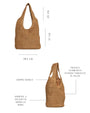 Borsa shopper modello hobo in rafia con doppio manico BEIGE DORABELLA