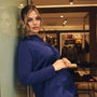 CAMICIA CON SCOLLO SERAFINO BLU DORABELLA XL