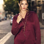 CAMICIA CON SCOLLO SERAFINO BURGUNDY DORABELLA XL
