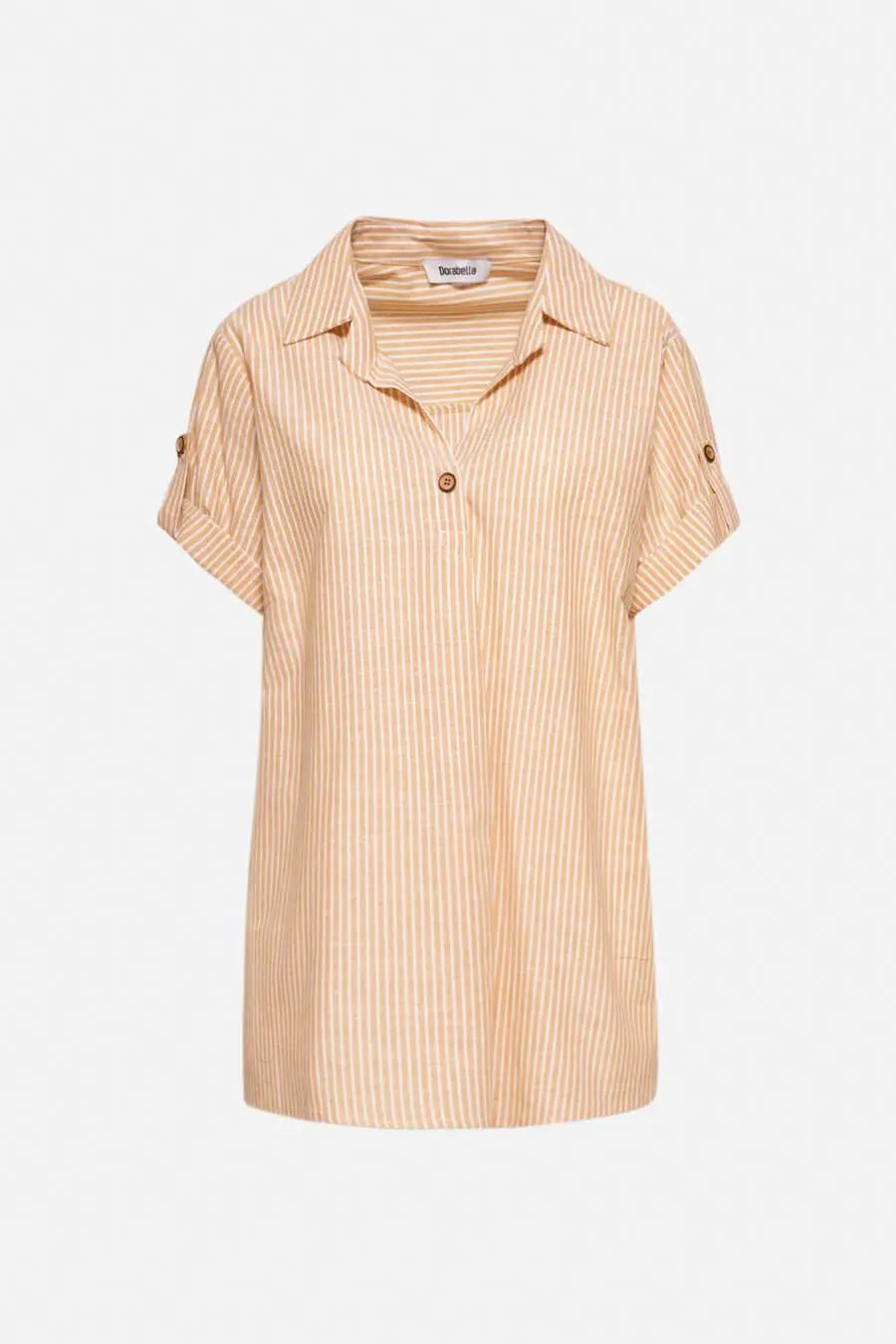 CAMICIA RIGHE SENAPE DORABELLA XXL