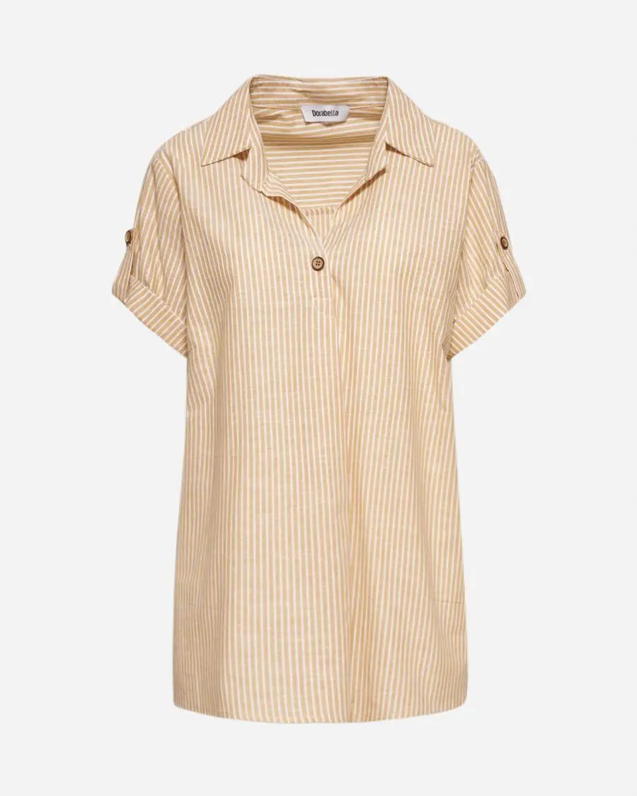 CAMICIA RIGHE SENAPE DORABELLA