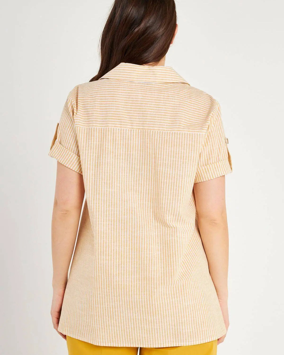 CAMICIA RIGHE SENAPE DORABELLA