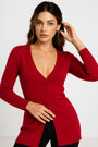 CARDIGAN D.M/VISCOSA ROSSO DORABELLA EASY