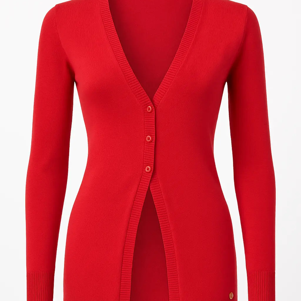 CARDIGAN D.M/VISCOSA ROSSO DORABELLA EASY