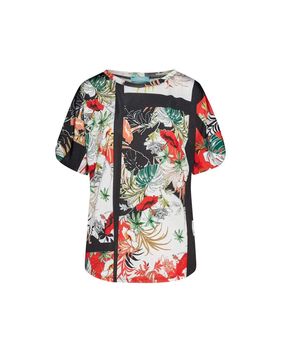 COMPLETO MAGLIA FANTASIA E PANTALONE UNITO NERO-ROSSO DORABELLA XXL