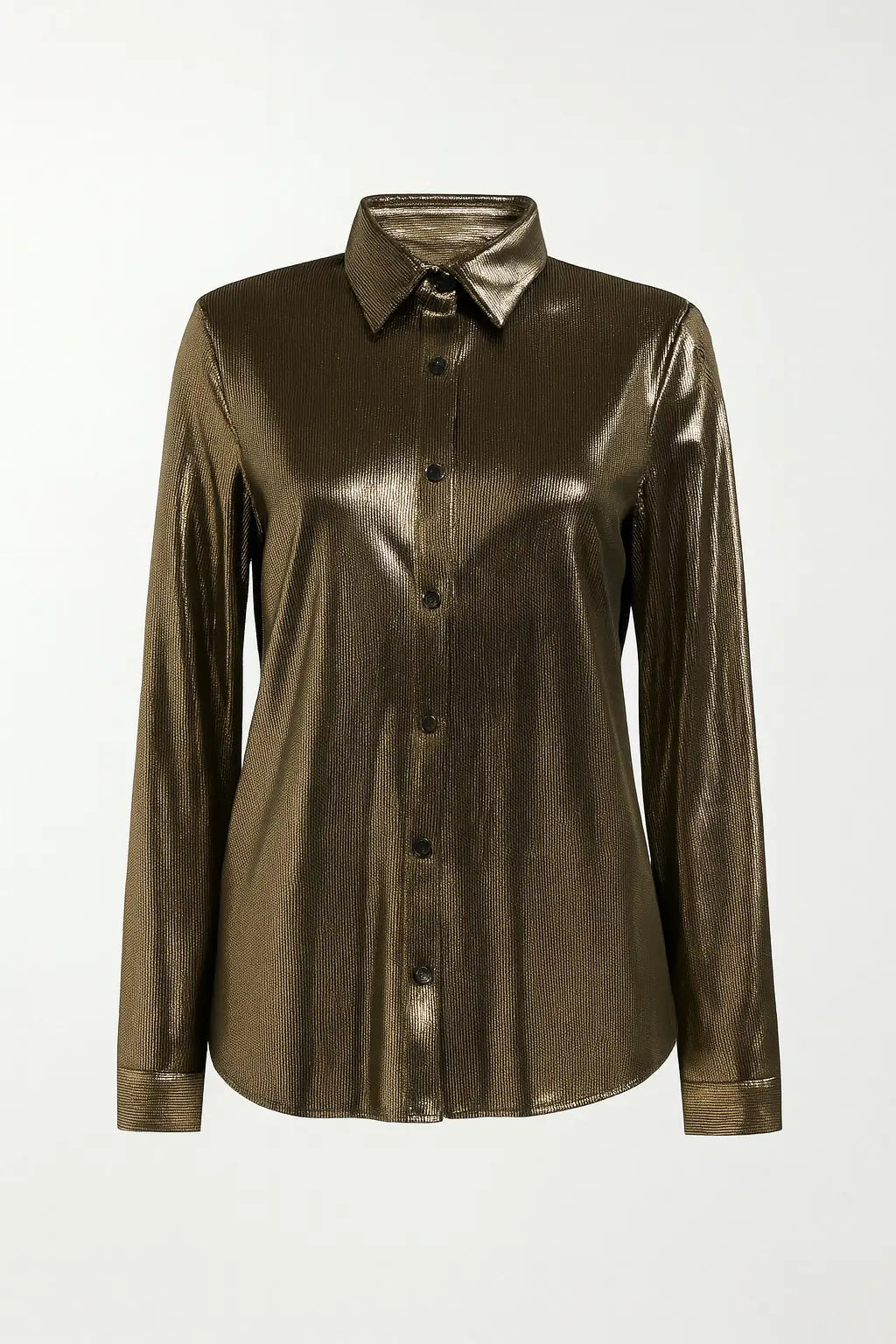 Camicia Metallizzata Effetto Specchio IRONICA Taglia unica (44/46 o M/L) / Bronzo