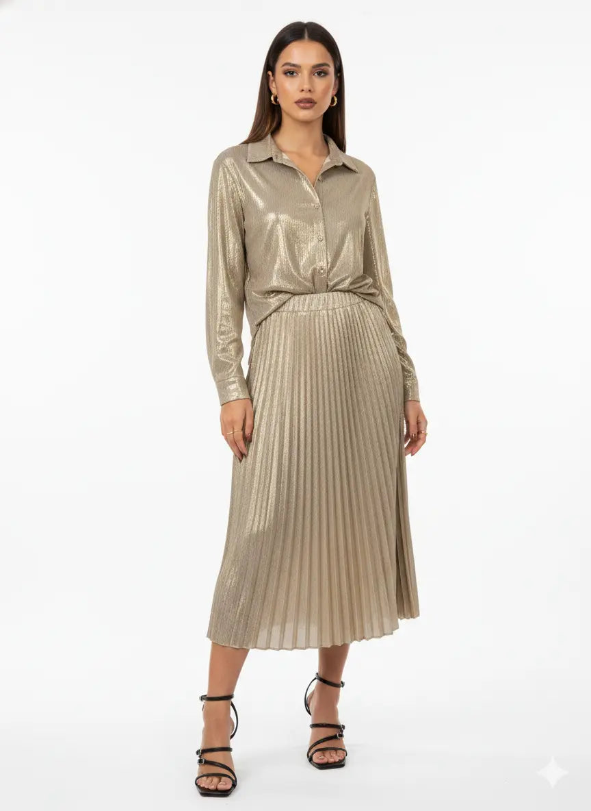 Camicia Metallizzata Effetto Specchio IRONICA