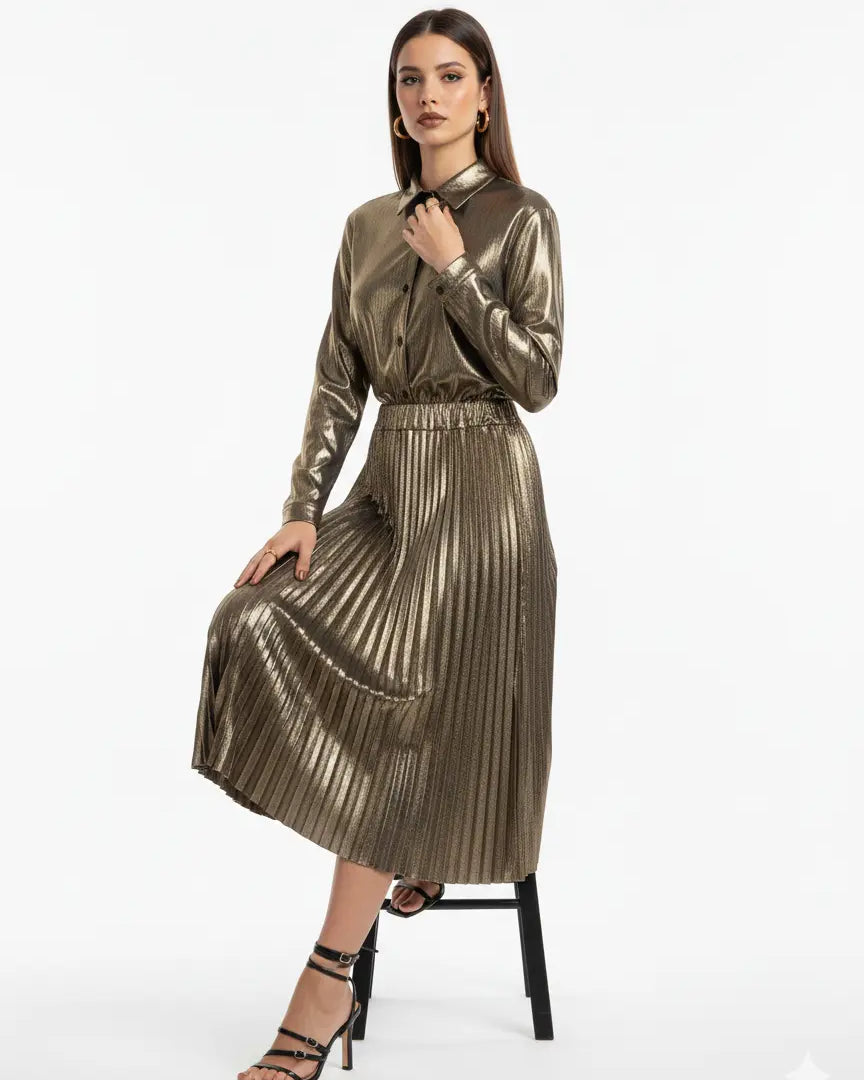 Camicia Metallizzata Effetto Specchio IRONICA