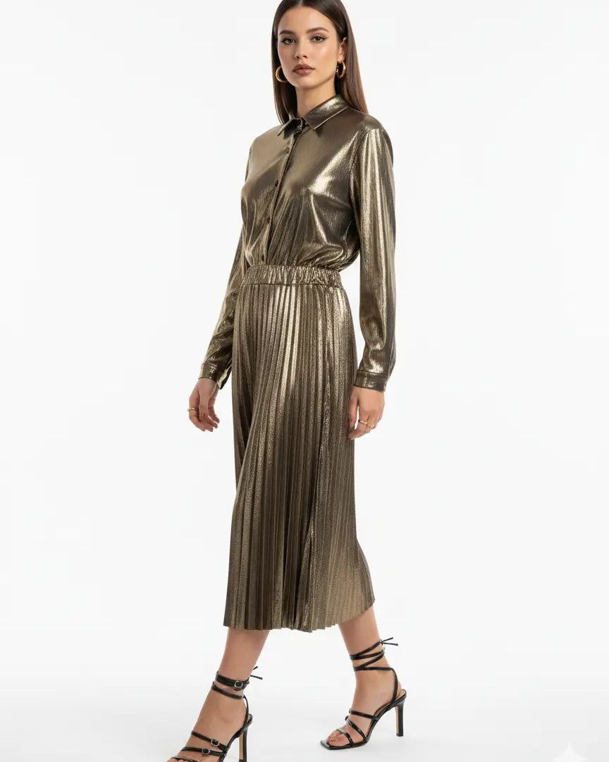 Camicia Metallizzata Effetto Specchio IRONICA