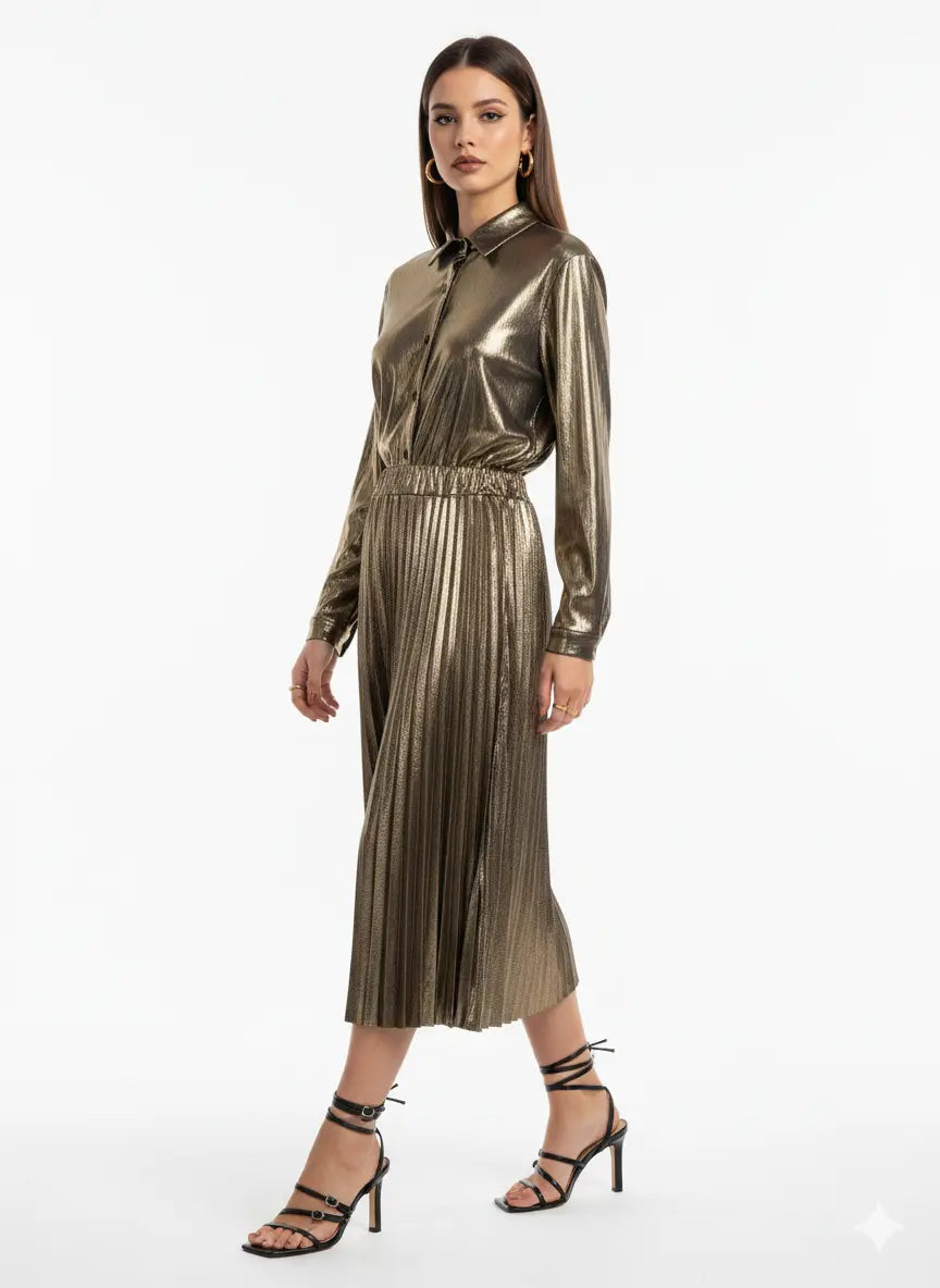 Camicia Metallizzata Effetto Specchio IRONICA