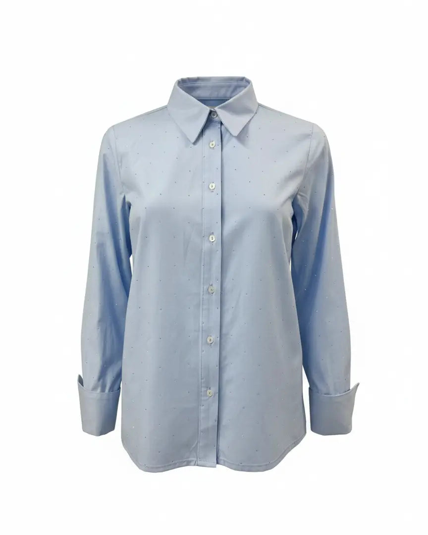 Camicia Oxford con strass DORABELLA